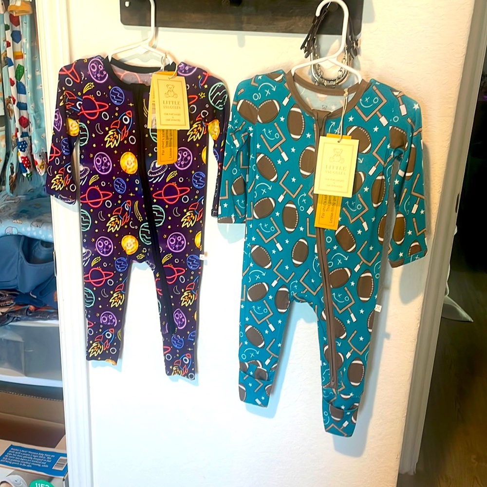 Little Snuggles (Size 9-12 Month) BRAND NEW WITH TAGS Convertible Zippies Bamboo